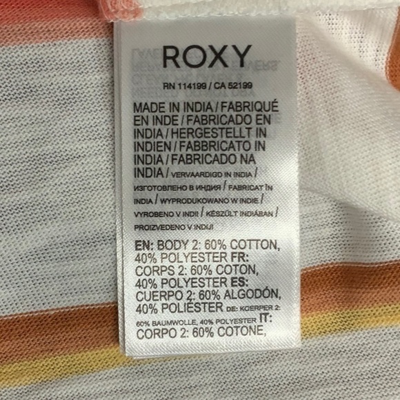 Roxy ARJZT05971 Colorful Rain Tank Top - Snow White Sunrise Stripe - Picture 5 of 7